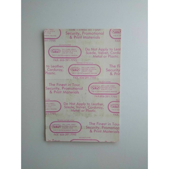 Skid Row Backstage Pass Original 1992 Slave To The Grind Tour Hard Rock Red - Picture 3 of 5